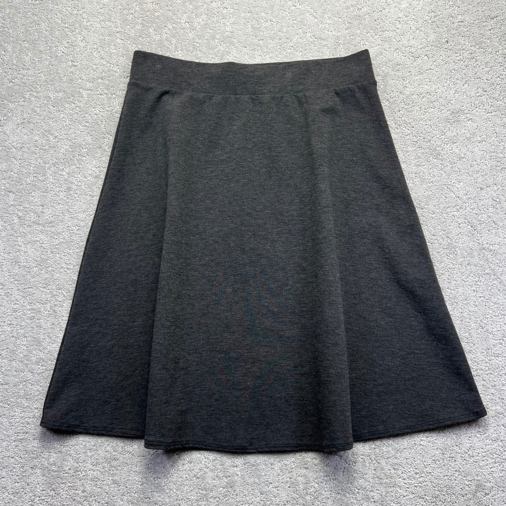 Dana Buchman Skirt‎ Womens XL Gray Heathered A-Line Stretch Rayon Blend Pull On